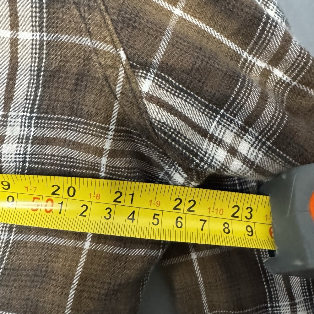 Kuhl Button Up Shirt Mens Small White Brown Plaid Flannel Outdoors Button Down - Picture 6 of 7